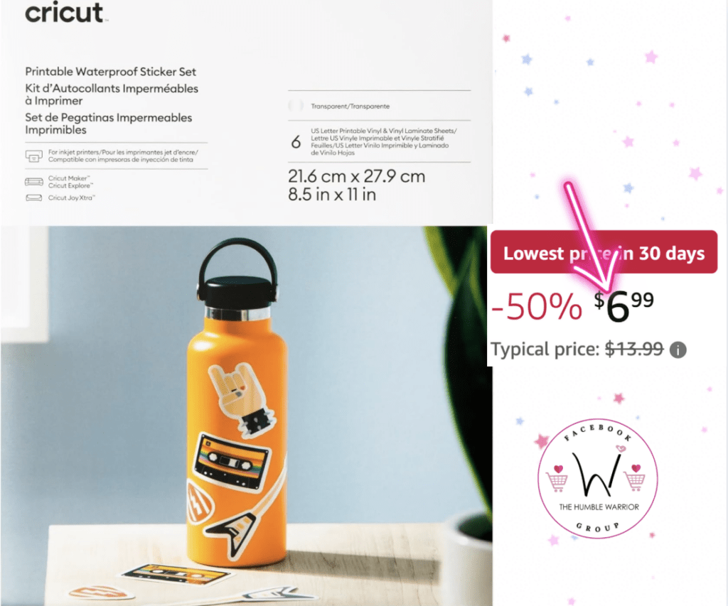 Cricut Printable Waterproof Sticker Set!